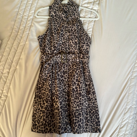 Mauve Anthropologie Leopard Dress - Picture 4 of 4